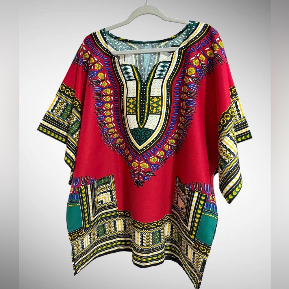 Modou Dashiki Print Tunic Top Size Medium Oversized Fit NEW WITH TAGS